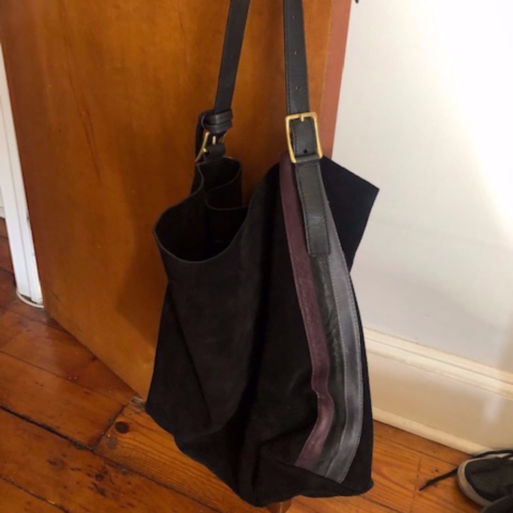 Kempton Black Suede Somerset Hobo